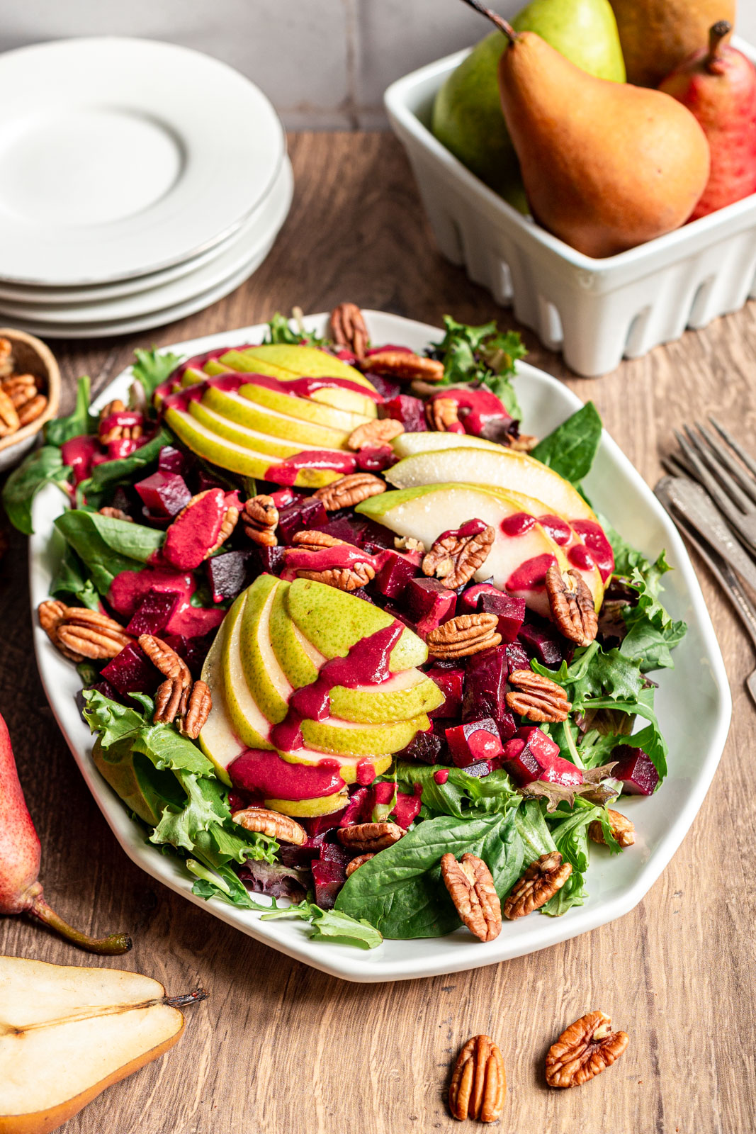 Roasted Beet and Pear Salad